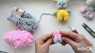 Мышка Малышка видео мастер-класс по вязанию игрушки крючком