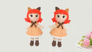 Куколка-кошка видео мастер-класс амигуруми