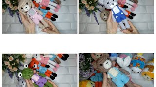МК 4 в 1: Лягушка, Мишка, Собачка и Котик крючком. Видео мастер-класс, схема и описание по вязанию игрушки амигуруми