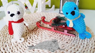 Морской котик крючком. Видео мастер-класс, схема и описание по вязанию игрушки амигуруми