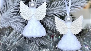 Рождественский ангел крючком. Видео мастер-класс, схема и описание по вязанию игрушки амигуруми