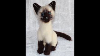 Сиамский кот крючком. Видео мастер-класс, схема и описание по вязанию игрушки амигуруми