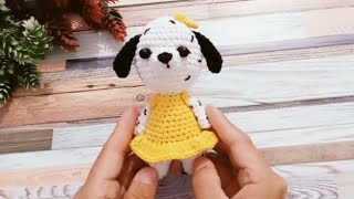Собачка Далматин видео мастер-класс по вязанию игрушки крючком