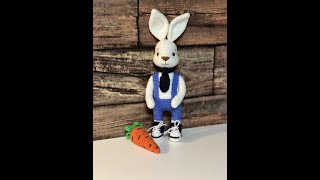 Заяц в кроссовках видео мастер-класс амигуруми