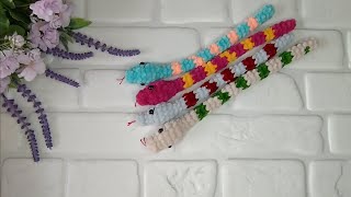 Змейка крючком. Видео мастер-класс, схема и описание по вязанию игрушки амигуруми